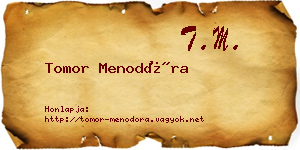 Tomor Menodóra névjegykártya
